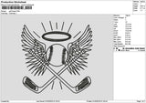 Golf0103a Embroidery File 6 sizes