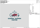 Goodmantext Embroidery File 6 sizes