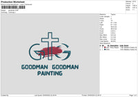 Goodmantext Embroidery File 6 sizes