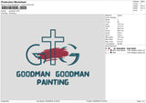 Goodmantext Embroidery File 6 sizes