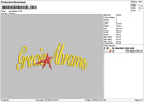 Gracietext 01 Embroidery File 6 sizes