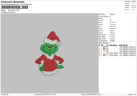 Grinchman 0109 Embroidery File 6 sizes