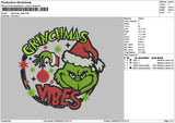 Grinchxmas 2409 Embroidery File 6 sizes
