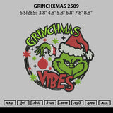 Grinchxmas 2409 Embroidery File 6 sizes