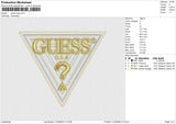 Guess logo Embroidery File 6 size