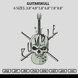 Guitarskull Embroidery File 6 sizes