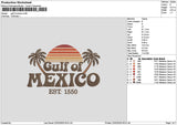 Gulftext 2202 Embroidery File 6 sizes