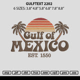 Gulftext 2202 Embroidery File 6 sizes