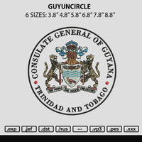 Guyunacircle Embroidery File 6 sizes