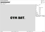 Gymtext V1 Embroidery File 6 sizes