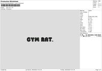 Gymtext V1 Embroidery File 6 sizes