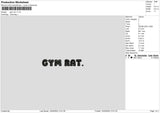 Gymtext V1 Embroidery File 6 sizes