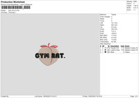 Gymtext V2 Embroidery File 6 sizes