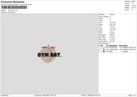 Gymtext V2 Embroidery File 6 sizes