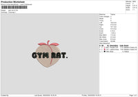 Gymtext V2 Embroidery File 6 sizes