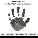 Handprint 0505 Embroidery File 6 sizes