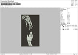 Hand Skelton Embroidery File 6 sizes