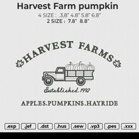 Harvest Farm pumpkins Embroidery
