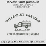 Harvest Farm pumpkins Embroidery