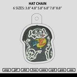 Hat Chain Embroidery File 6 sizes