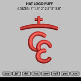 Hat Logo Puff Embroidery File 6 sizes