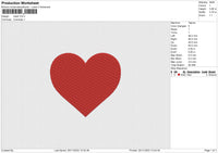 Heart love Embroidery File 6 size
