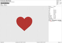 Heart love Embroidery File 6 size