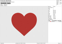 Heart love Embroidery File 6 size