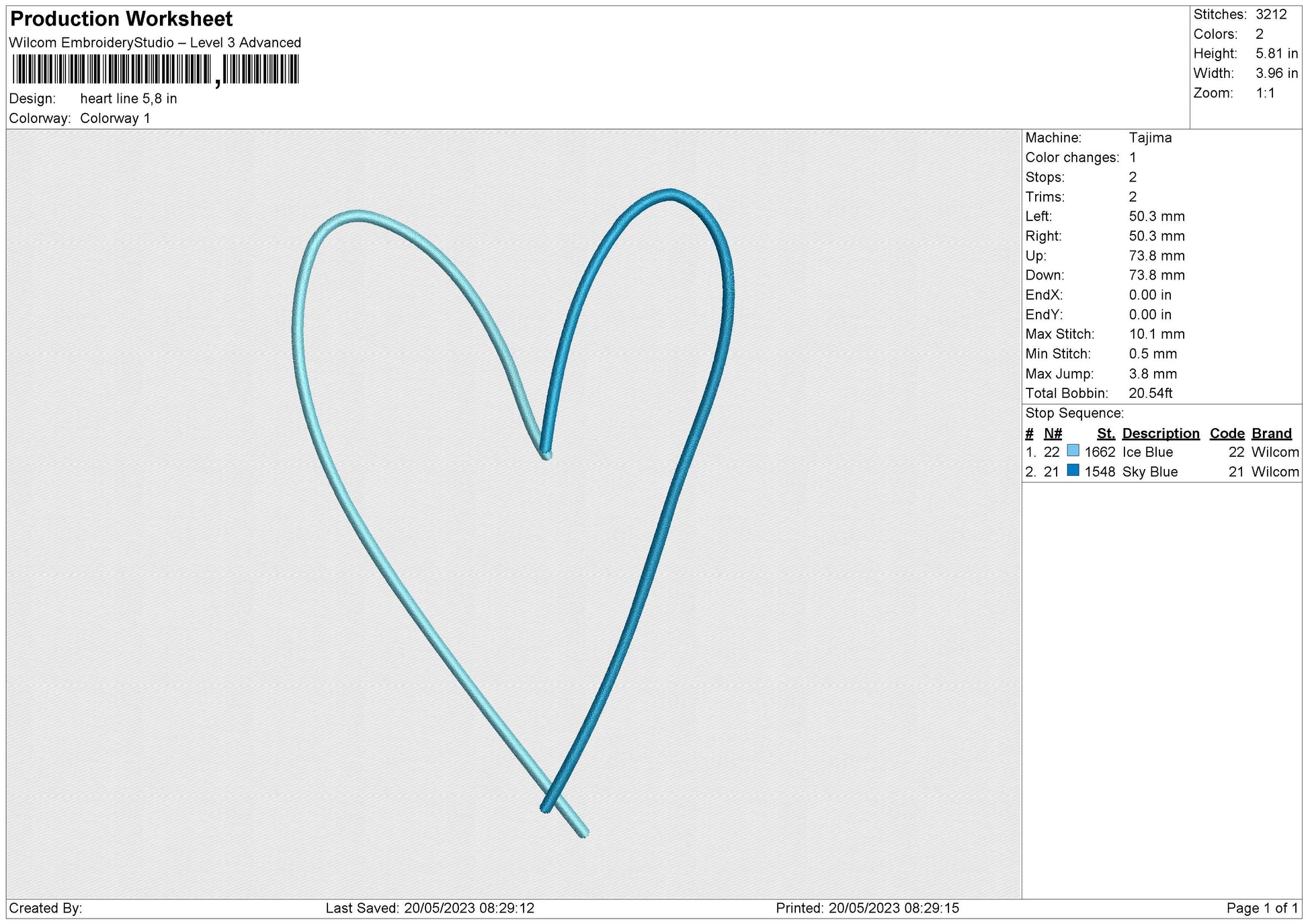 Heart Line Embroidery embrostudio