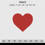 Heart love Embroidery File 6 size