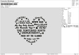 Heart Text 1505 Embroidery File 6 sizes