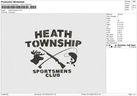 Heath Township Embroidery File 6 size