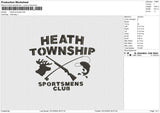 Heath Township Embroidery File 6 size