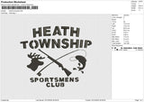 Heath Township Embroidery File 6 size