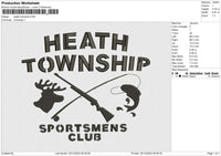 Heath Township Embroidery File 6 size
