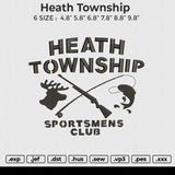 Heath Township Embroidery File 6 size