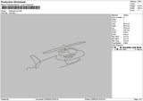 Heli Outline Embroidery File 6 sizes