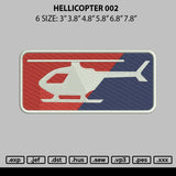 Hellicopter 002 Embroidery File 6 sizes