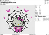 Hello Kitty On Web Embroidery File 6 size