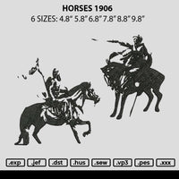 Horses 1906 Embroidery File 6 sizes