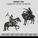 Horses 1906 Embroidery File 6 sizes