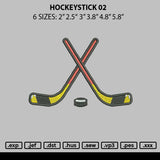 Hockeystick 02 Embroidery File 6 sizes