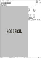 Hoodrichtext Embroidery File 6 sizes