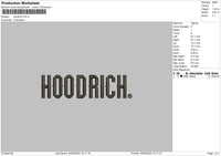 Hoodrichtext Embroidery File 6 sizes