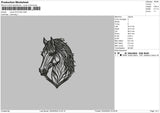 Horse Outline Embroidery File 6 sizes