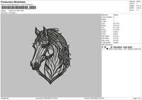 Horse Outline Embroidery File 6 sizes
