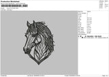 Horse Outline Embroidery File 6 sizes