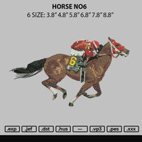 Horse No6 Embroidery File 6 sizes