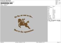 Horsetext Embroidery File 6 sizes