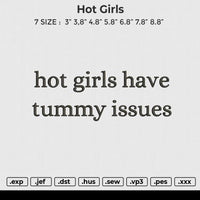 Hot Girls Embroidery File 6 size